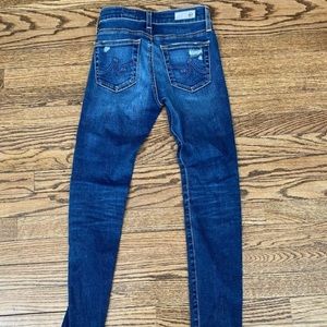 AG Denim Distressed High Waisted Farrah Skinny Jeans Size 24